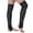 Over the Knee - Black Leaves, variant on Tipi Toe Women's Stirrup Yoga Socks Stretchable Women's Stockings Workout socks Ideal for Yoga & Dance