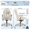 thumbnail image 4 of Serta Bonded Leather Office Chair with True Wellness BIM Tech, 250 lb. Capacity, Ivory, 4 of 23