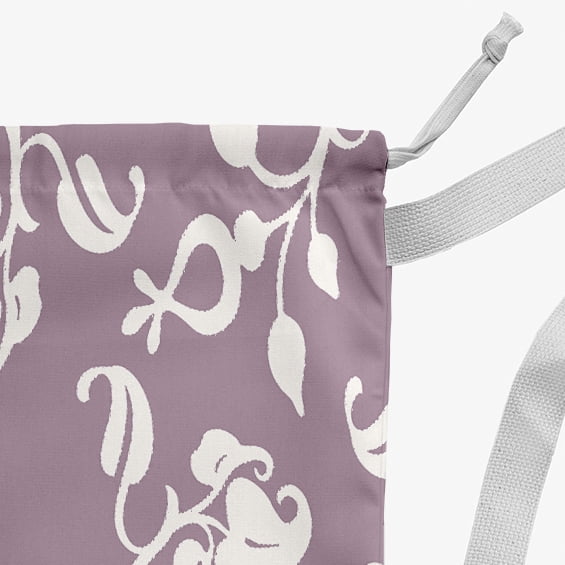 Simply Daisy Canvas Scroll Dot 18 x 29 in Purple Laundry Bag