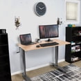 thumbnail image 2 of Stand Up Desk Store Crank Adjustable Height Rolling Standing Desk (Charcoal Frame/Natural Walnut Top, 48" Wide), 2 of 7