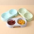 thumbnail image 4 of Cat and Water Sculpted Piece Set, 9 X 4.5 X 1.5 Inch Elevated Pet Feeding Station for Kitten Puppy Small Dogs, Spill Proof Dual Dish Feeder, Beige 1 Pack, 4 of 4