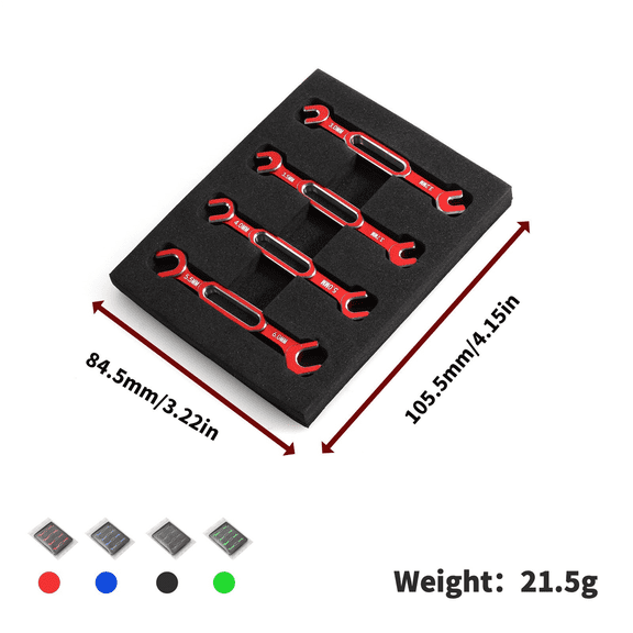 Wrench Adjustment Push Rod Wrench Turnbuckle Nut Ball End Joint Remover Tool for RC Car 3/3.2/3.5/3.7/4/5/5.5/6mm-Red