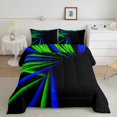 thumbnail image 1 of Erosebridal Blue Geometry Bedding Twin Comforter Set, Neon Abstract Down Comforter, Stripe Room Decor, Reversible 2pcs, 1 of 7