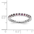 thumbnail image 5 of 925 Sterling Silver Stackable Expressions Rhodolite Garnet Ring Size: 10; for Adults and Teens; for Women and Men, 5 of 5