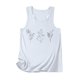 thumbnail image 3 of Gibobby Camiseta sin mangas de verano para mujer, camiseta sin mangas con gráfico de flores , camiseta informal para vacaciones(Blanco,XG), 3 of 4