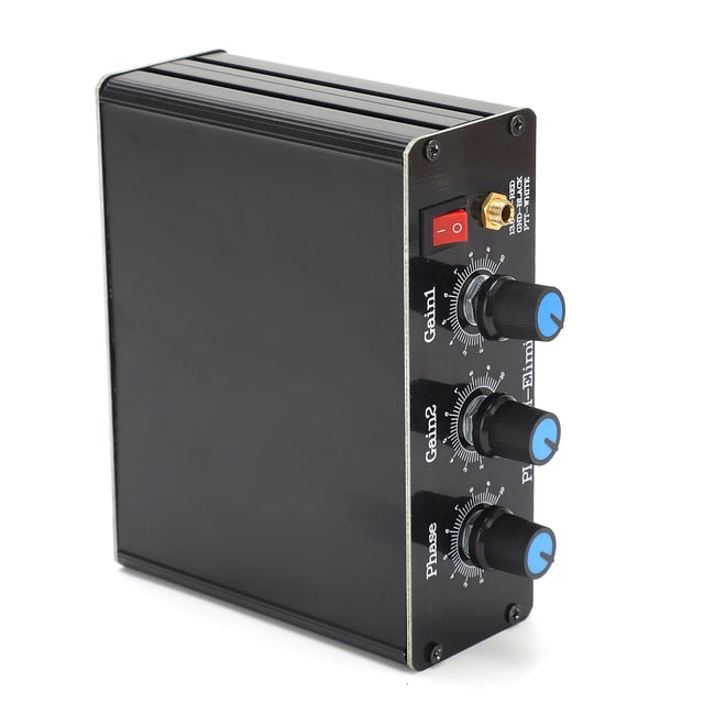 Eliminador QRM de aleación de aluminio Receptor de señal de radio de banda HF de 1 a 30 MHz de fase X Control PTT incorporado