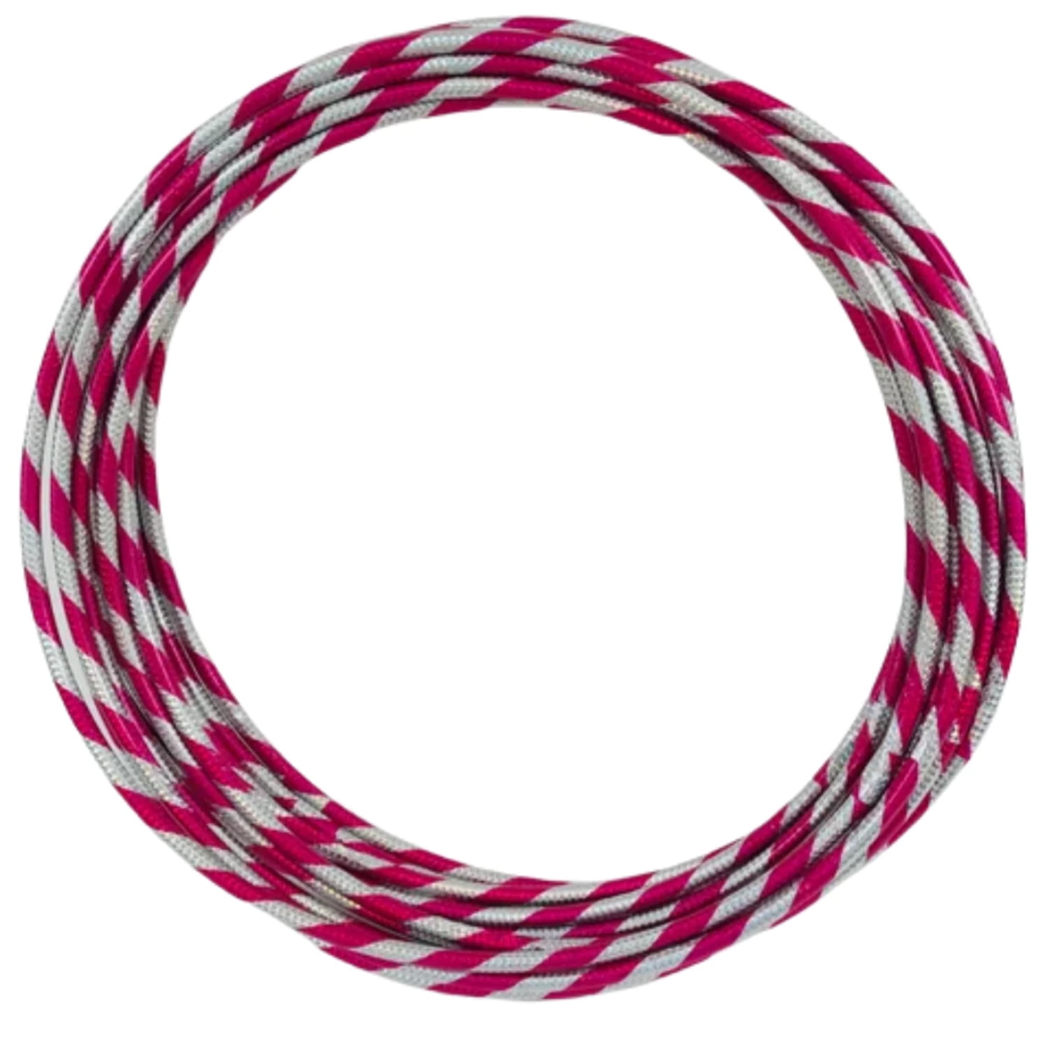 Mardi Gras Spot 24" Hula Hoop - Pink and Silver Glitter (Dozen)