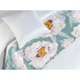 thumbnail image 3 of Floral Design Bed Runner, Spring Garden Scene Romantic Tropical Flowers Vintage Sketch Art, Decorative Accent Bedding Scarf for Hotels Homes & Guest Rooms, Twin, Cadet Blue Pale Mauve, by Ambesonne, 3 of 3