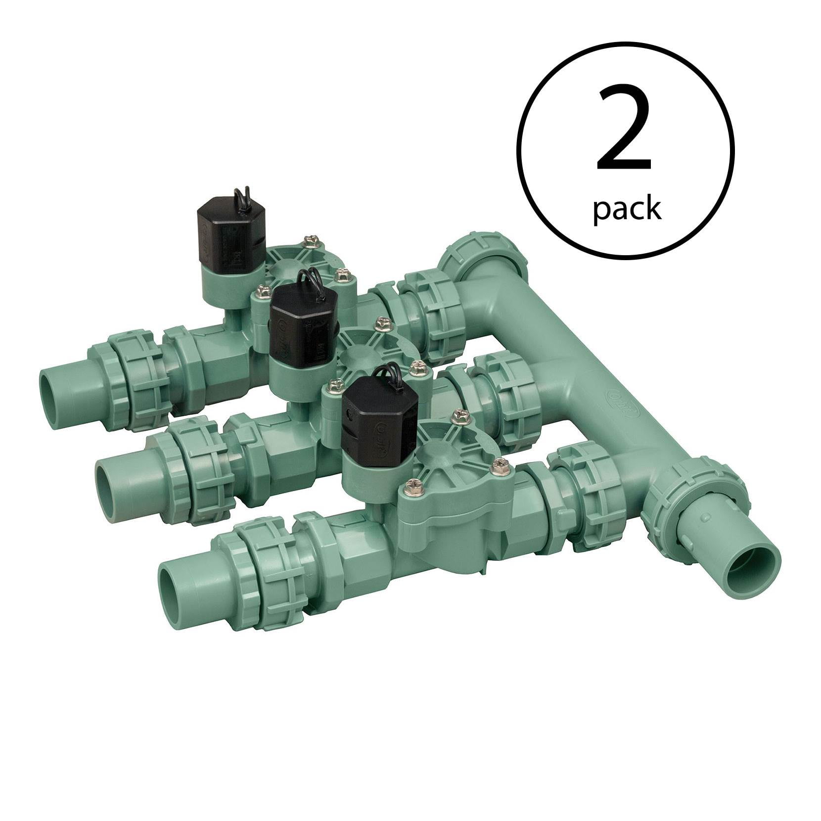 Orbit 3 Valve Preassembled Sprinkler Irrigation Manifold with Easy Wire