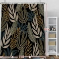 thumbnail image 2 of Boho Leaves Shower Curtain for Bathroom Decor Bohemian Style Leaf Shower Curtain Set Abstract Plants Modern Bathroom Shower Curtains with Hooks 72x84 Inches for Bath Bathroom Decor Waterproof, 2 of 6