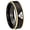 Black And Gold Step Edge, variant on Masonic 32 Triangle Design Freemason Beveled Gray Tungsten Ring 10MM