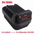 thumbnail image 1 of Power Tool Adapter Converter For De*walt 20V Li-ion Battery for Mil*wau*kee 18V Tools, 1 of 9