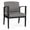 Metal Gray, variant on Amherst Steel Reception Waiting Oversize Guest Chair / Black Steel / Blue