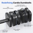 thumbnail image 2 of MERACH 50lbs Adjustable Dumbbell Set, 5 in 1 Free Hand Weights for Home Gym, Set of 2, Black&Gray, 2 of 10