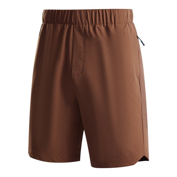 Gym Mens Shorts Summer Athletic Shorts Elastic Waist Beach Shorts Solid Color Loose Shorts with Pockets