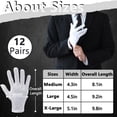 thumbnail image 2 of Guantes de algodón Zealor, tela suave, antipolvo, para hombre y mujer, 12 pares, 2 of 7