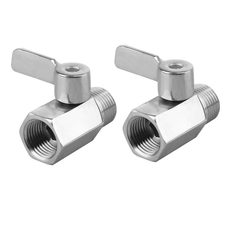 2X 316 Stainless Steel Mini Ball Valve(1/2 Inch Female x Male) NPT