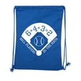 thumbnail image 2 of Baseball Party Bags | Baseball Cotton Drawstring Cinch Backpacks for Team events, Birthdays, and more!, 2 of 2