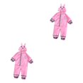thumbnail image 1 of Yuarrent Chubasquero lindo para niños, chubasquero de dibujos animados, ropa impermeable para niños, impermeable 2piezas rosa L, 1 of 6