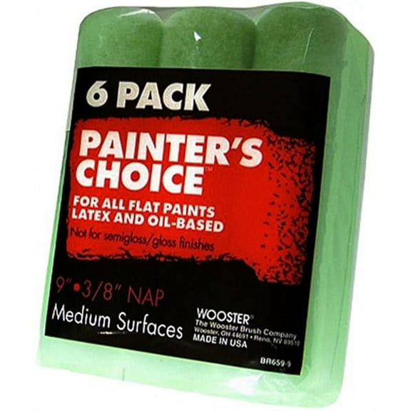 Part R959-9 Cover 9 X 3/8 In Nap 6 Pack, by Wooster Brush, Single Item, Great Va