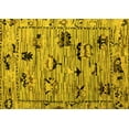 thumbnail image 1 of Ahgly Company Machine Washable Indoor Rectangle Abstract Yellow Modern Area Rugs, 3' x 5', 1 of 4