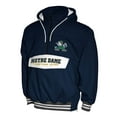 thumbnail image 2 of Men's Franchise Club Navy Notre Dame Fighting Irish Half-Zip Hoodie Anorak, 2 of 3