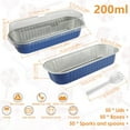 thumbnail image 4 of 150PCS Aluminum Loaf Pans 200ml Non-Stick Foil Baking Pans with Lids and Spoons Rectangular Foil Bread Container Portable Baking Cupcake Liners Muffin Baking Tins, 4 of 8