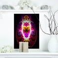 thumbnail image 1 of Large Pink Symmetrical Fractal Heart - Abstract Art on Canvas, 1 of 3