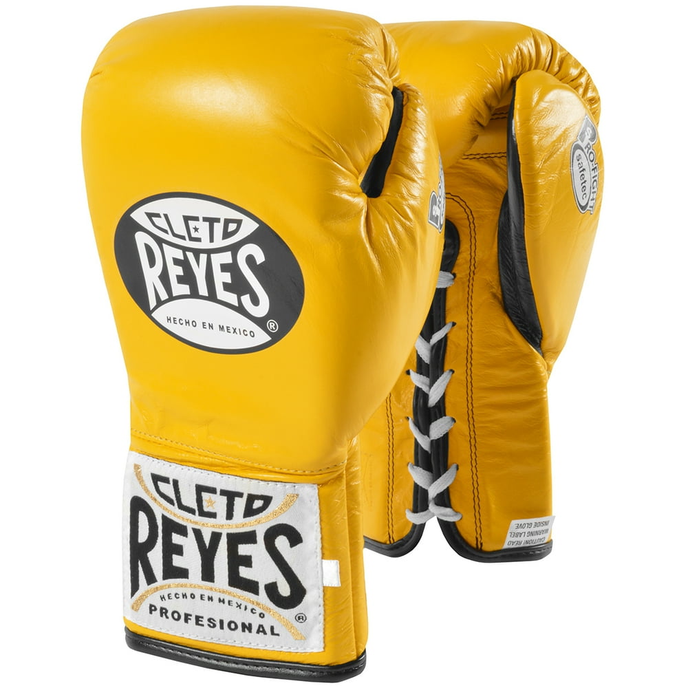 Cleto Reyes Safetec Professional Boxing Fight Gloves 8 oz Yellow