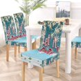 thumbnail image 5 of RYLABLUE Let It Snow Winter Stretch Chair Cover Protector Seat Slipcover for Dining Room Hotel Wedding Party Set of 4, 5 of 5