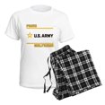 thumbnail image 4 of CafePress - Proud Army Girlfriend Black And Gold Pajamas - Women's Short Sleeve Print T-Shirt and Pants Light Cotton Pajama Set, 4 of 7