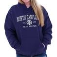 thumbnail image 3 of North Carolina Cute Footprints Beach Unisex Plus Fleece Graphic Hoodie Brisco Brands 3X, 3 of 5
