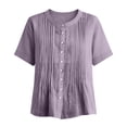 thumbnail image 4 of Cotton Linen Shirts For Women Womens Gauze Tops Linen Blouse Gauze Tunic Tops For Women Peasant Blouse Beach Vacation Tshirts Linen Long Sleeve Shirt Women Oversized Linen Shirts For Women, 4 of 9