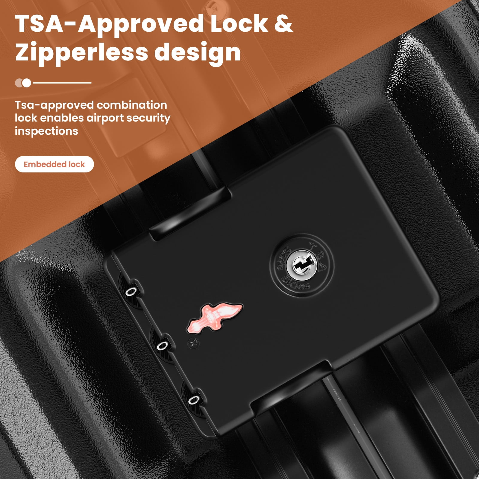 20 in Carry on Luggage, Lightweight Zipperless Aluminum Frame PC Hard Shell Suitcase with TSA Lock & 360 Spinner Wheels for Travel