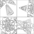 thumbnail image 2 of Decoración de la copa del árbol de la estrella del alambre santo del primero del árbol de navidad del metal con las lentejuelas, 2 of 5