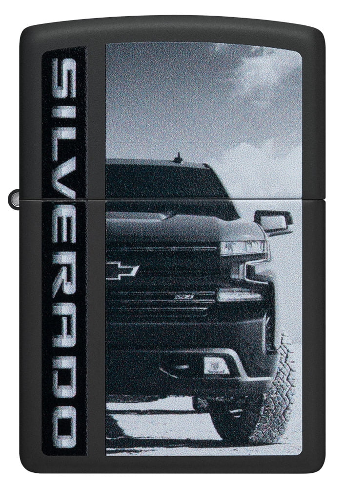 Zippo Chevy Silverado Truck Black Matte Pocket Lighter