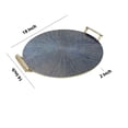 thumbnail image 5 of 18 Inches Round Metal Frame Tray with Sunburst Design, Blue and Gold- Saltoro Sherpi, 5 of 5