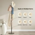 thumbnail image 6 of Coat Rack Freestanding with Natural Marble Base, Metal Coat Rack Stand with 10 Hooks, 3 Adjustable Size Coat Tree for Bags, Clothes, and Hats for Entryway, Bedroom, Hallway, Office, Black, 6 of 17