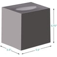 thumbnail image 4 of Tissue Box Cover Square - Facial Cube Tissue Box Holder Case Dispenser for Bathroom Vanity Countertop, Bedroom Dresser, Office Desk or Night Stand Table, 2 Pack - Grey, 4 of 5