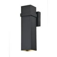 thumbnail image 5 of Lavage Aluminum 2 Light LED Black Rectangle Outdoor Wall Lantern, 5 of 10