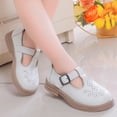 thumbnail image 5 of Dpytoraw Children Shunky Heel Flower Sandals Fashion Princess Shoes Performance Sandals Children Shoes Girls Sandals For Wedding Size 2, 5 of 5