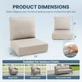 thumbnail image 2 of Outdoor Wicker Furniture Cushion Set, 24 x 22 x 6 Thicken Deep Seat Patio Chair Cushions, Light Grey, 2 Sets, 2 of 11