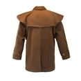 thumbnail image 3 of Resistance Oilskin Cotton Western Short Duster Jacket | Waterproof Breathable Long Sleeves 3/4 Length Duster Coat, 3 of 6