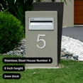 thumbnail image 2 of MSH Modern Stainless Hardware 6 Inch Stainless Steel House Number 5, 2 of 6