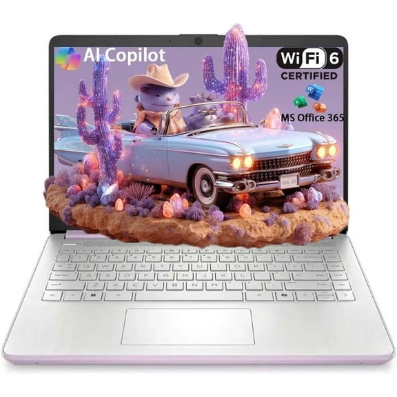 HP Newest Student Business Laptop, Intel N150 CPU(Beats N4120), 14 Inch LED, 4 GB RAM, 128 GB UFS, Wi-Fi 6, Windows 11 Home, Honey Lavender