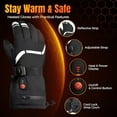 thumbnail image 5 of Heated Gloves Gifts for Men Women, Rechargeable Electric Heated Gloves, Touchscreen Waterproof Heating Gloves for Motorcycle Driving Hiking Skiing Snowboarding Outdoor Winter Sport XL Size, 5 of 8