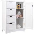 thumbnail image 5 of ZENSTYLE Bathroom Floor Cabinet Kitchen Organization 4 Drawers W/3 Tiers Side Space, White, 5 of 11