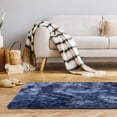 thumbnail image 2 of MerryHome Soft Plush Faux Fur Area Rug 5x7 Feet, Luxury Rectangular Fuzzy Carpet, Navy, 2 of 7