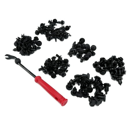 

120PCS Car Clip Set with Red Removal Tool ABS Plastic Replacement for Mercedes‑Benz