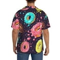 thumbnail image 5 of Sigee Donuts1 Print Men's Shirts Casual Button Down Short Sleeve Summer Beach Shirt Hawaiian Vacation Shirts Tee Shirt-Small, 5 of 7
